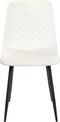 HAVRE - Eetkamerstoelen set van 4 - Wit - Fluweel