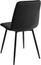 HAVRE - Eetkamerstoelen set van 4 - Zwart - Fluweel