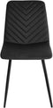 HAVRE - Eetkamerstoelen set van 4 - Zwart - Fluweel