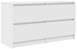 vidaXL - Tv-meubel - 100x35x54 - cm - bewerkt - hout - wit