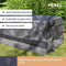 Perel Buitenhoes - Tuintafelhoes - Waterbestendig - Grijs 225 cm x 105 cm x 75 cm