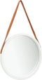 vidaXL - Wandspiegel - met - band - 50 - cm - wit