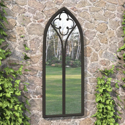 vidaXL - Tuinspiegel - 100x45 - cm - ijzer - zwart