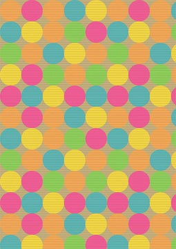 Haza - Apparaatrol colorful dots kraft 60gr 200mx50cm