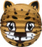 Haza Lampion panter - 20 cm - licht bruin - papier - Sint maarten/kinderfeestje lampionnen