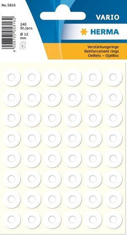 Haza Original Etiketten 240 Stuks 12 Mm Wit