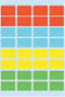Haza Original Etiketten Vierkant 160 Stuks 12 X 19 Mm Multicolor