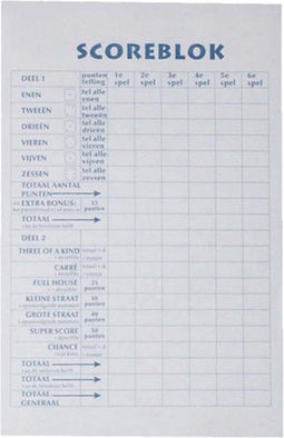 Haza Scoreblok 9.4x14.5cm 250vel pak a 5st