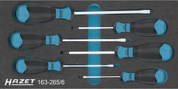 Hazet 163-265/6 Schroevendraaierset Werkplaats 6-delig Plat, Kruiskop Phillips
