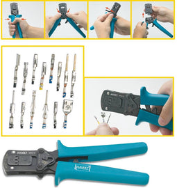 Hazet 4658-10 Krimptang Ongeïsoleerde kabel- en contactverbindingen 0.35 tot 1.5 mm²