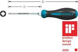 Hazet 802-PZ2 Werkplaats Kruiskop schroevendraaier PZ 2 Koplengte: 100 mm DIN ISO 8764-1, DIN ISO 8764-2