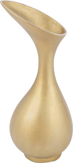 J-Line vaas Olivia - aluminium - goud - small - 45 cm hoog