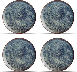 Hazy Blue Plat Dinerbord - Porselein - Ø 26 cm - Set van 4