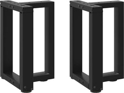 vidaXL - Salontafelpoten - 2 - st - T-vormig - 28x25x(42-43) - cm - staal - zwart