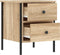 vidaXL - Nachtkastjes - 2 - st - 40x42x50 - cm - bewerkt - hout - sonoma - eikenkleurig