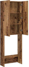 vidaXL - Wasmachinekast - 64x25,5x190 - cm - oud - houtkleurig