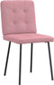 vidaXL - Eetkamerstoelen - 2 - st - fluweel - roze