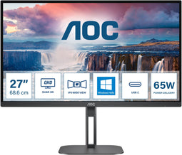 AOC Q27V5N - Monitor - 27" Quad HD 2560x1440 75Hz VA - Zwart