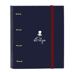 El Pulpo Ringmap - 4 Ringen 35 mm - Interne organizer - Marineblauw 27 x 32 x 3.5 cm