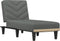 vidaXL - Chaise - longue - stof - donkergrijs