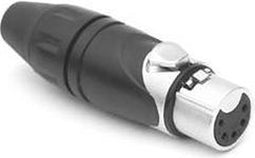 Amphenol AX5F XLR-connector Koppeling, recht Aantal polen: 5 Zwart, Zilver 1 stuk(s)