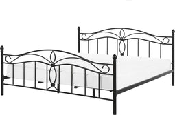 ANTLIA - Tweepersoonsbed - Zwart - 140 x 200 cm - Metaal