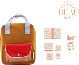 BEAU by Bo Sticky lemon rugzak small + A little lovely company back to school set Vlinder