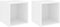 vidaXL - Wandkasten - 2 - st - 37x37x37 - cm - bewerkt - hout - wit