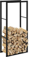 vidaXL - Haardhoutrek - 55x30x116 - cm - staal - zwart