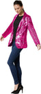 Dressforfun Paillettenjas - Dameskostuum - Glinsterende pailletten - Pink XXL