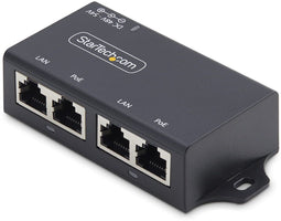 Startech.com 2-Port Gigabit Midspan PoE+ Injector - PoE+ (802.3af/at) 30W 1Gbps Ethernet - Wandmonteerbaar (2 stuks)