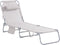 SoBuy OGS35-MI - Opvouwbare Lounge Stoel - 5 Verstelbare Rugleuningsstanden - Beige