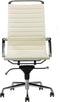 Feel Furniture - Luxe design bureaustoel van 100% rundleer - Hoge rugleuning - Crème
