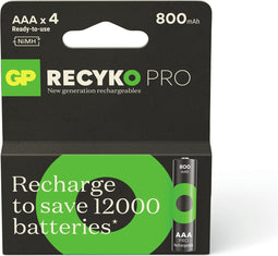 GP ReCyko+ Pro - Oplaadbare Batterijen AAA - 850 mAh - 1500 keer oplaadbaar - (4 stuks)