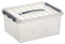 Sunware - Q-line opbergbox 15L transparant metaal - 40 x 30 x 18 cm