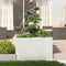 vidaXL - Plantenbak - 120x80x80 - cm - staal - wit