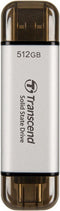 Transcend ESD310 - Draagbare SSD 512GB - 10 Gbps - Zilver