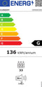 Climadiff CEPAGE33DZ - vrijstaande wijnklimaatkast - 2 zones - 33 flessen - mat zwart