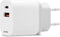 BREND BR-2212 - Snellader - 2 Poorten USB en USB-C - Laadt tot 4x sneller - Wit