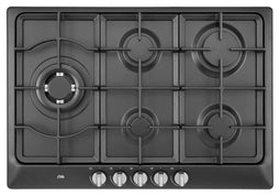 ETNA KG775ZTA - Gaskookplaat - 75 cm - 5 kookzones - Wokbrander - Zwart