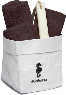 //Seahorse cadeauset pure basalt gastendoekjes (3 stuks) & zeep