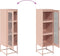 vidaXL - Hoge - kast - 36x39x123 - cm - koudgewalst - staal - roze