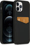 Accezz iPhone 12 Pro / 12 - Back Cover - Premium Leather Card Slot - Zwart