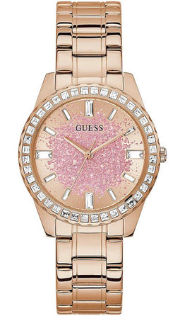 Guess Glitter Burst GW0405L3 Horloge - Staal - Rosékleurig - Ø 38 mm