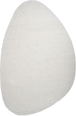 Veer Carpets Stone - Vloerkleed Kiezelvormig 200 x 280 cm - 100% Wol - Wit