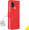 Accezz Galaxy A21s - Flip Cover - Krasbestendig Schokbestendig - Rood