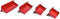 HBM 4-delige magneetbakkenset ROOD