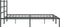 vidaXL - Bedframe - met - hoofdbord - metaal - zwart - 200x200 - cm