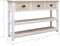 vidaXL - Dressoir - 115x30x76 - cm - hout - naturel - en - wit