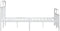 vidaXL - Bedframe - met - hoofd- - en - voeteneinde - metaal - wit - 150x200 - cm